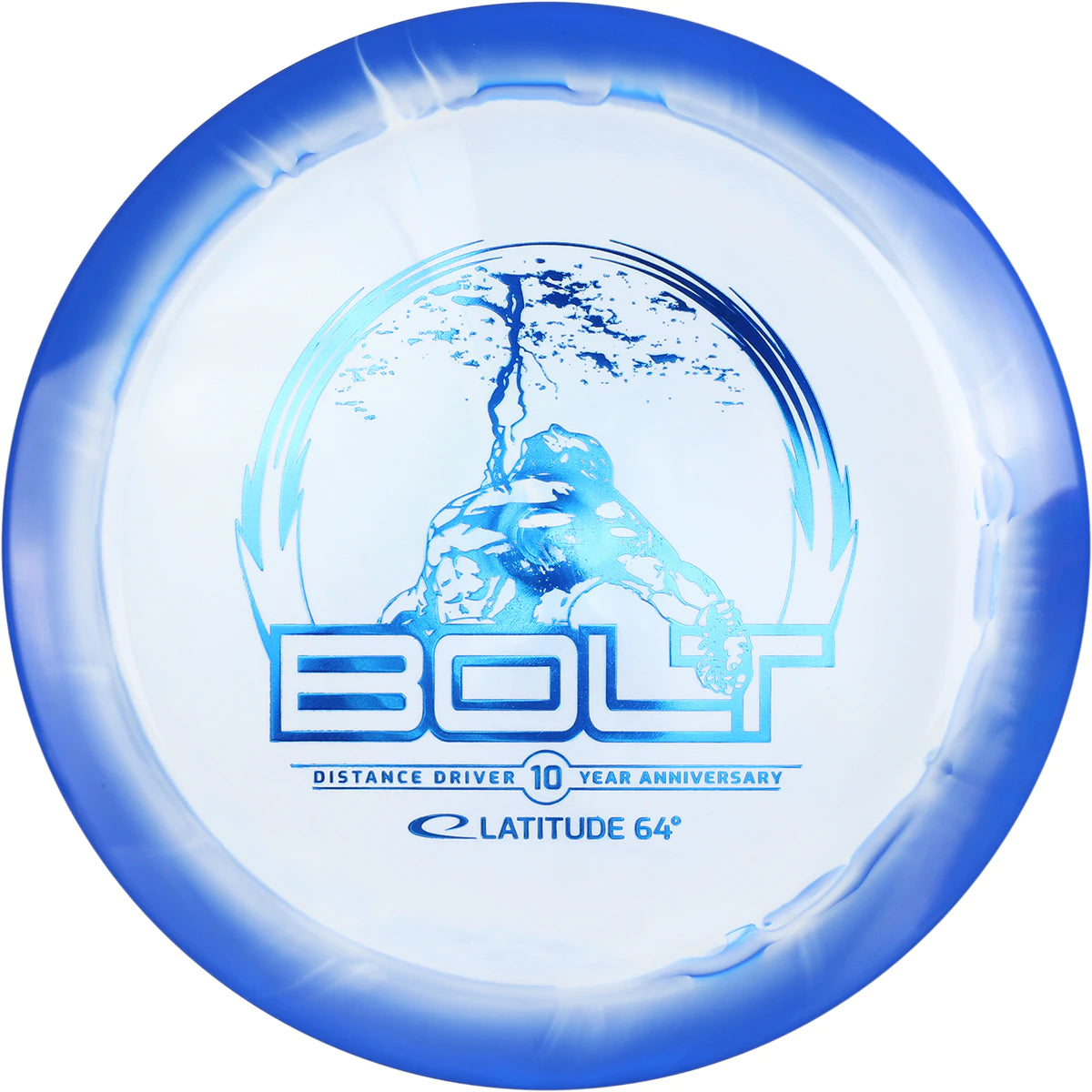 Latitude 64 Gold Orbit Bolt 10 Year Anniversary Stamp